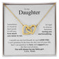 To My Daughter | I Love You - Interlocking Hearts necklace