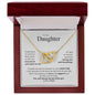 To My Daughter | I Love You - Interlocking Hearts necklace